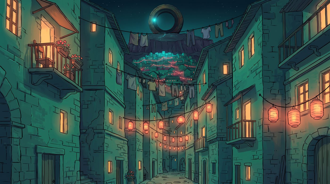 THE BALCONY LANE - Solmara's night lane, and Petra's balcony