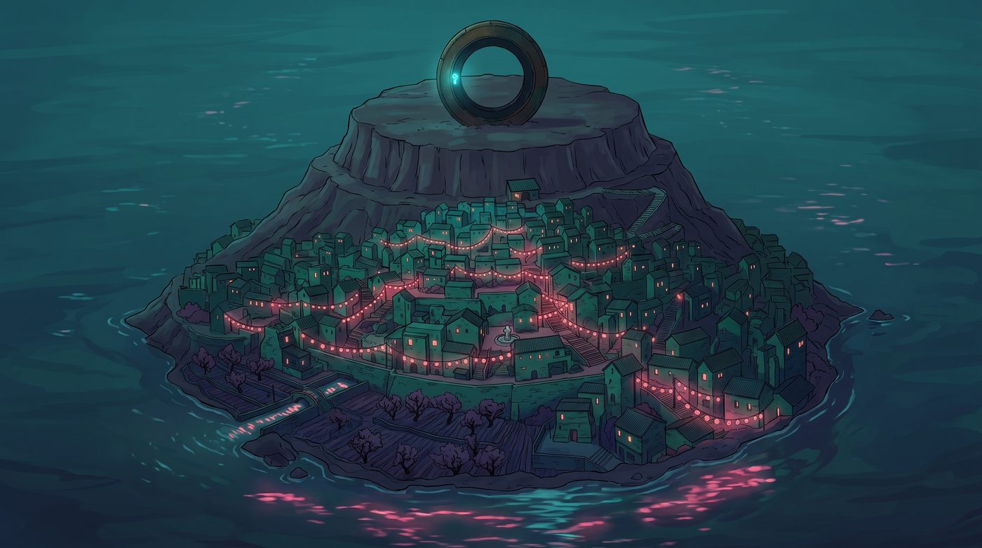 THE NIGHT WORLD PLATE - Solmara whole, from above
