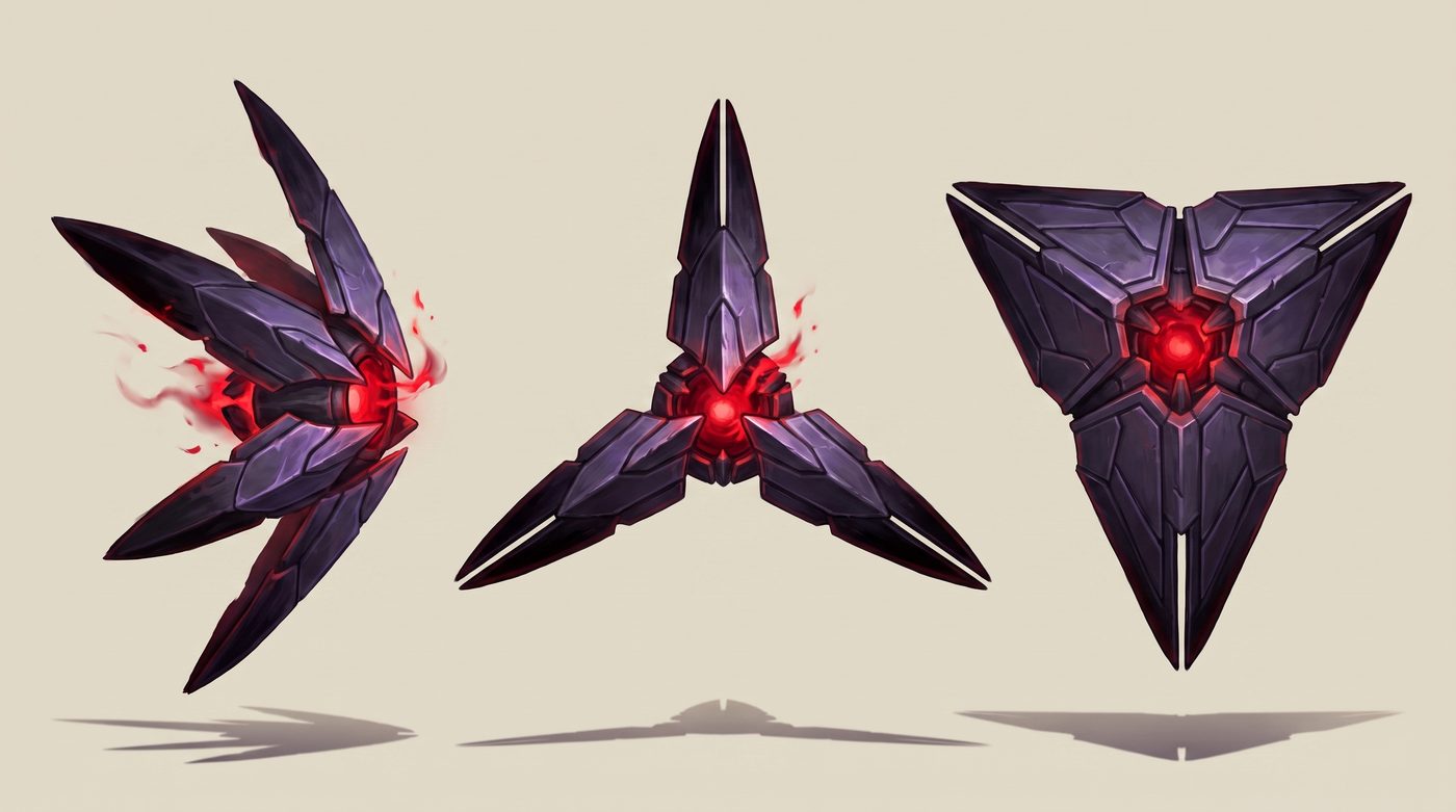 THE SWARM - the enemy's craft, three blades around one red core