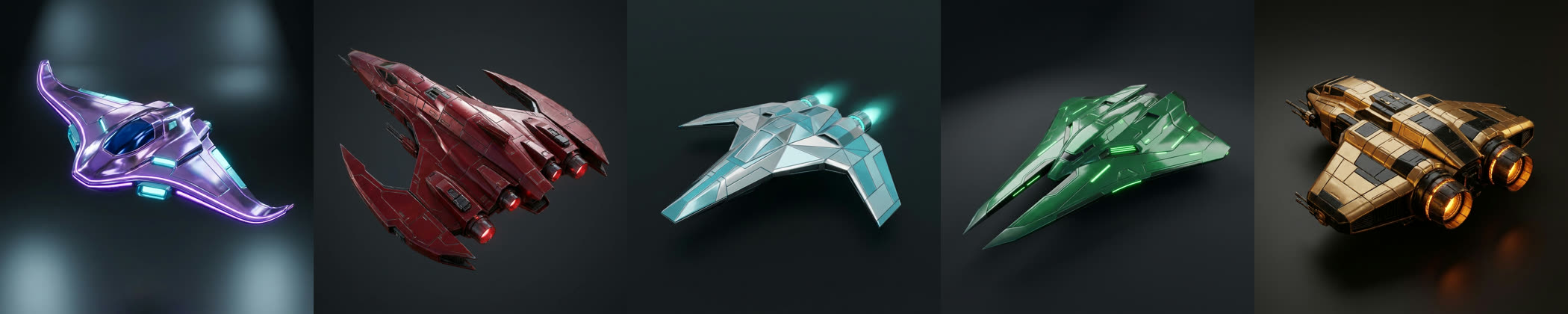The 5 DEFLEKT ships